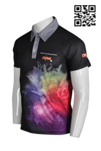 P596 personal design polo shirt printed logos whole printed polo shirts media industry contrast color printed polo-shirts supplier company